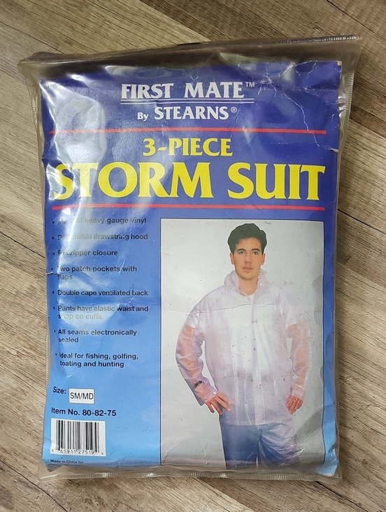 Stearns Other - Vntg NEW First Mate By Stearns Heavy Gauge Vinyl 3piece Storm Suit Sm/md